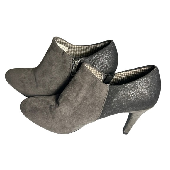 Dexflex Comfort Two Tone Gray Spiked Heel Bootie Sz 8 - Picture 5 of 12
